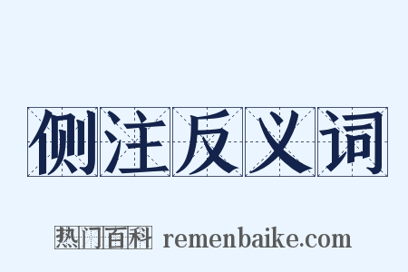 侧注反义词是什么意思的图片
